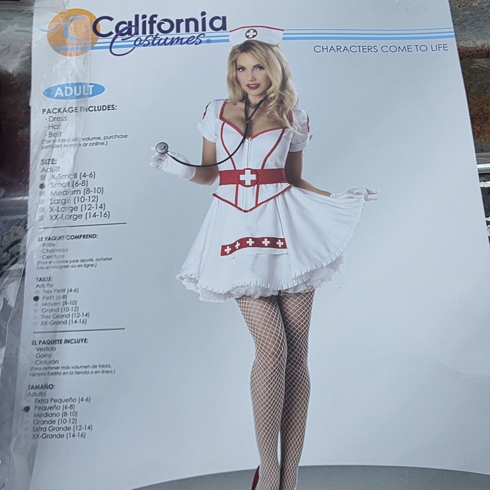 California Costumes Women's Nurse Outfit - White and Red